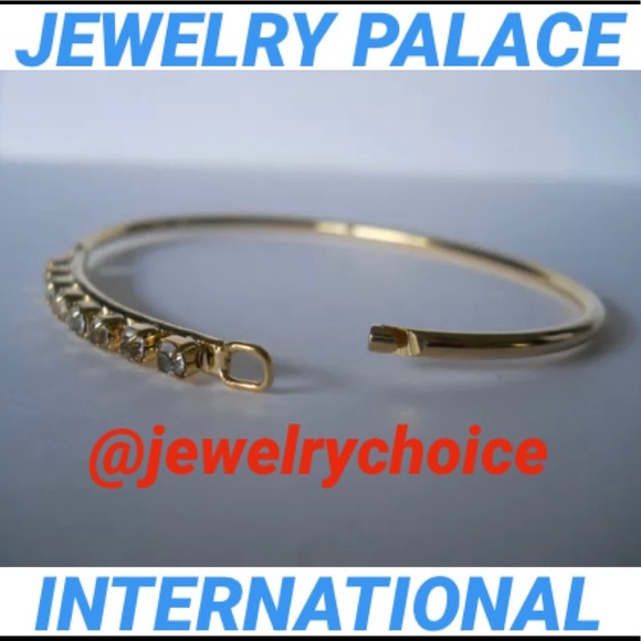 🆕14K Gold Filled Great Sparkling Crystal Bangle. - Picture 4 of 12